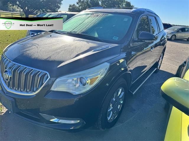 2014 Buick Enclave Leather Group in Carbon Black Metallic — front three-quarter view